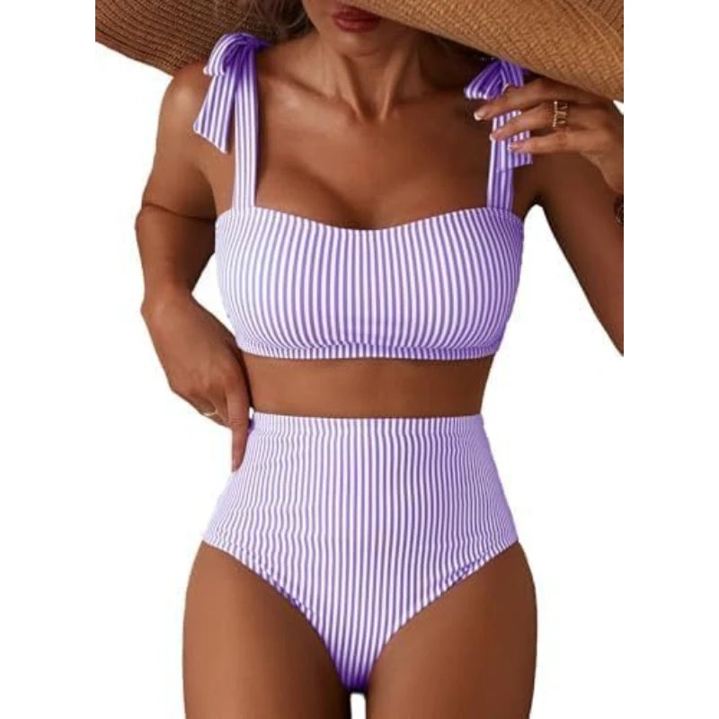 Women Two-piece Halter Vest Swimwear