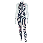 Zebra Print Jumpsuit