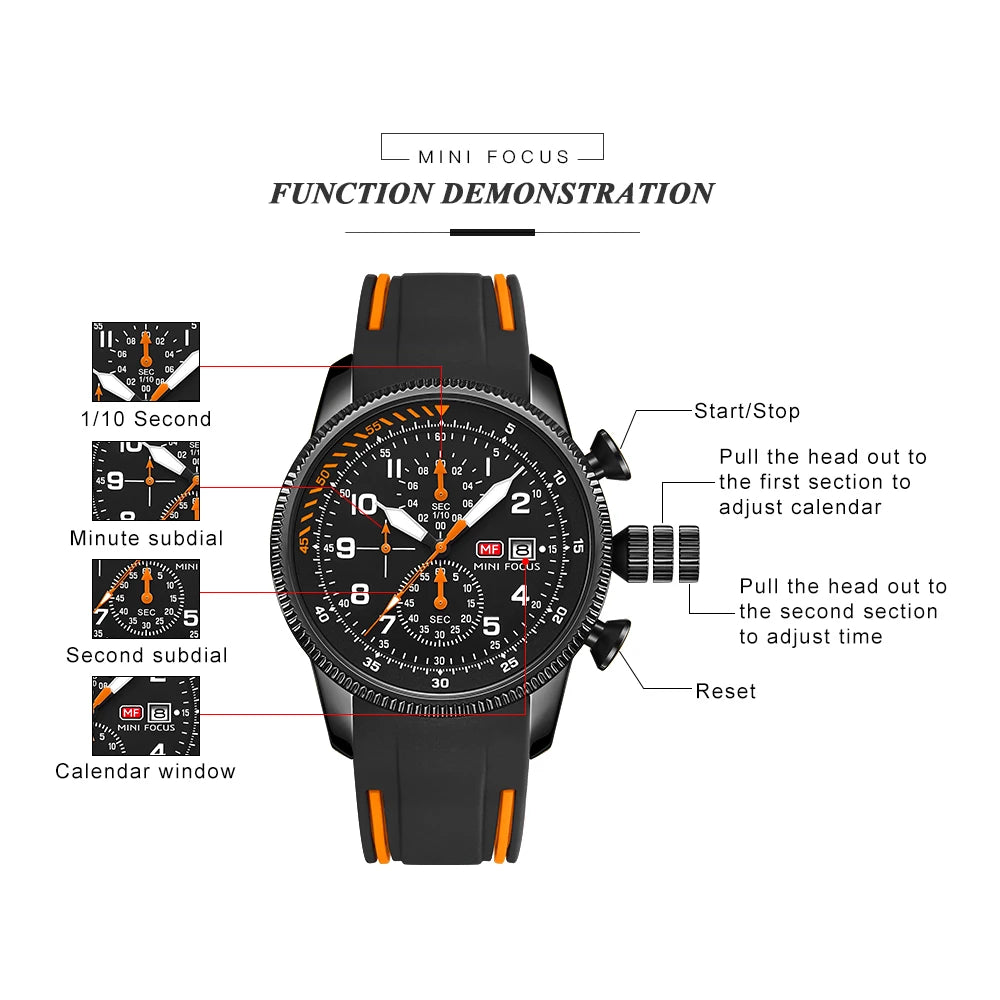 MINI FOCUS Electronic Quartz Watches