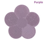 Silicon heart shaped makeup brush cleaner pads