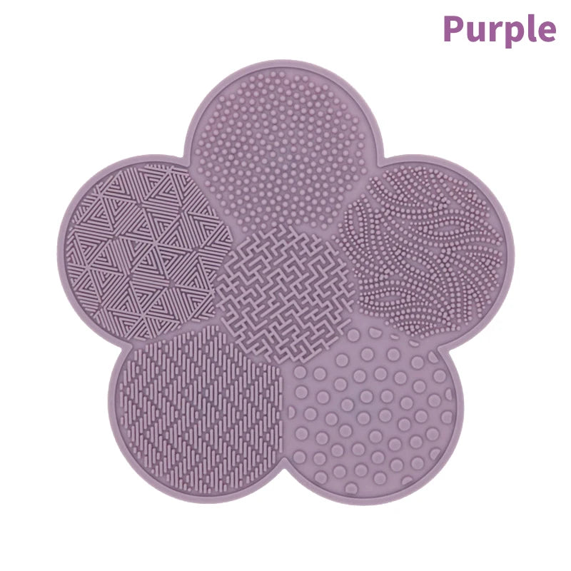 Silicon heart shaped makeup brush cleaner pads