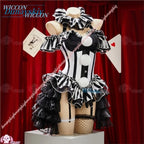 Scary Clown Black White Costume Set