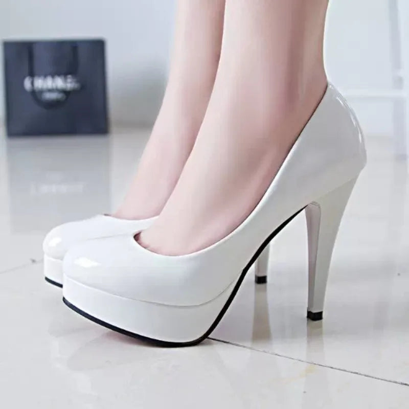 Round Toe Set Shallow Mouth Slim Heel