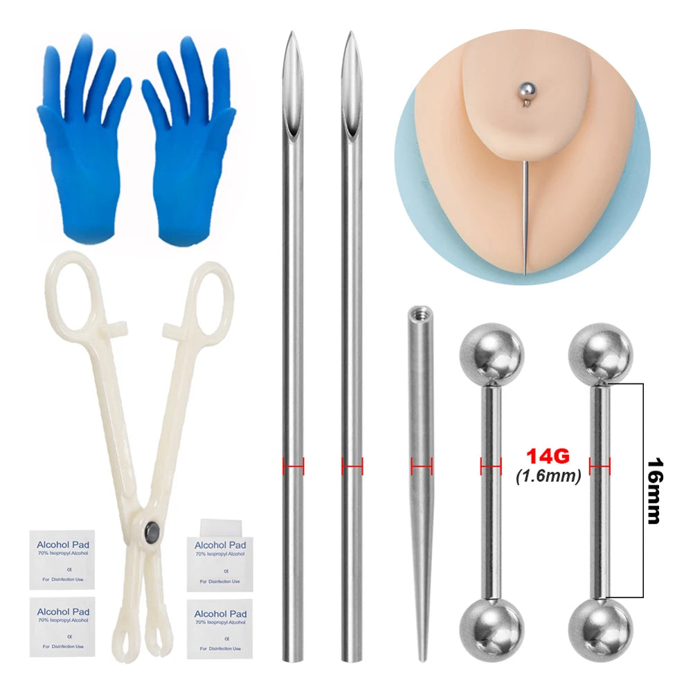 Body Piercing Kit Surgical Steel