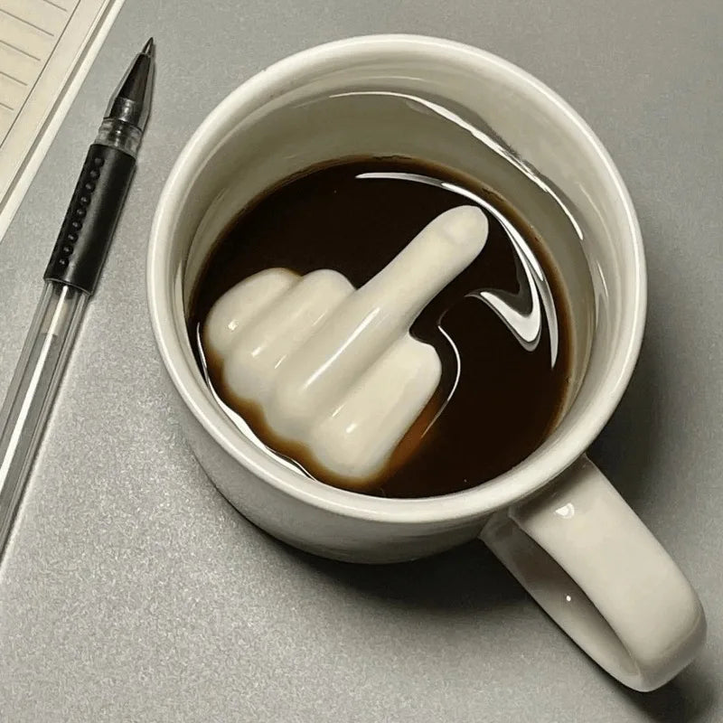 Ceramic Middle Finger Cup