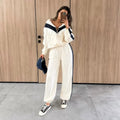 Elegant Contrast Jacket Shorts Suit