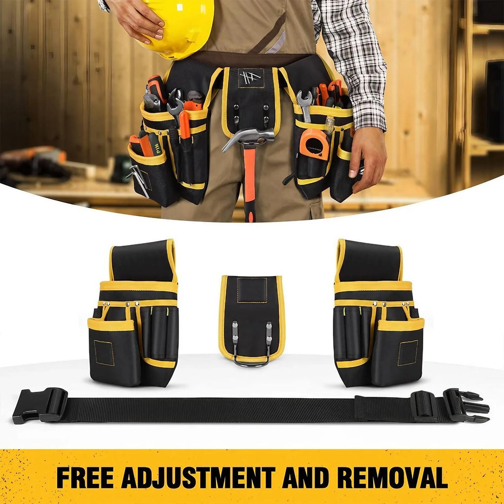 Adjustable Men's 26 Pockets Tool Belt Magnetic Holder