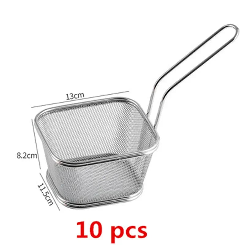 10 pcs set black French Fries Basket