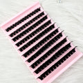 160D Individual Lash Extensions, 10 Rows Natural Faux Mink Cluster Lashes