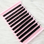 160D Individual Lash Extensions, 10 Rows Natural Faux Mink Cluster Lashes