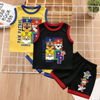 Cartoon Printed Children Mesh Sport Sets