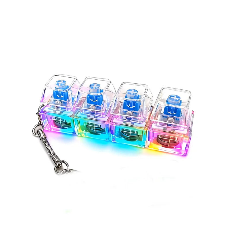 LED Light Keyboard Keychain