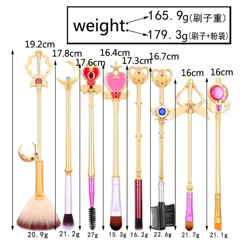8pcs/set Sailor Moon Makeup Brushes