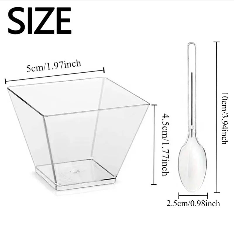 100/50Pack 2OZ Mini Dessert Cups