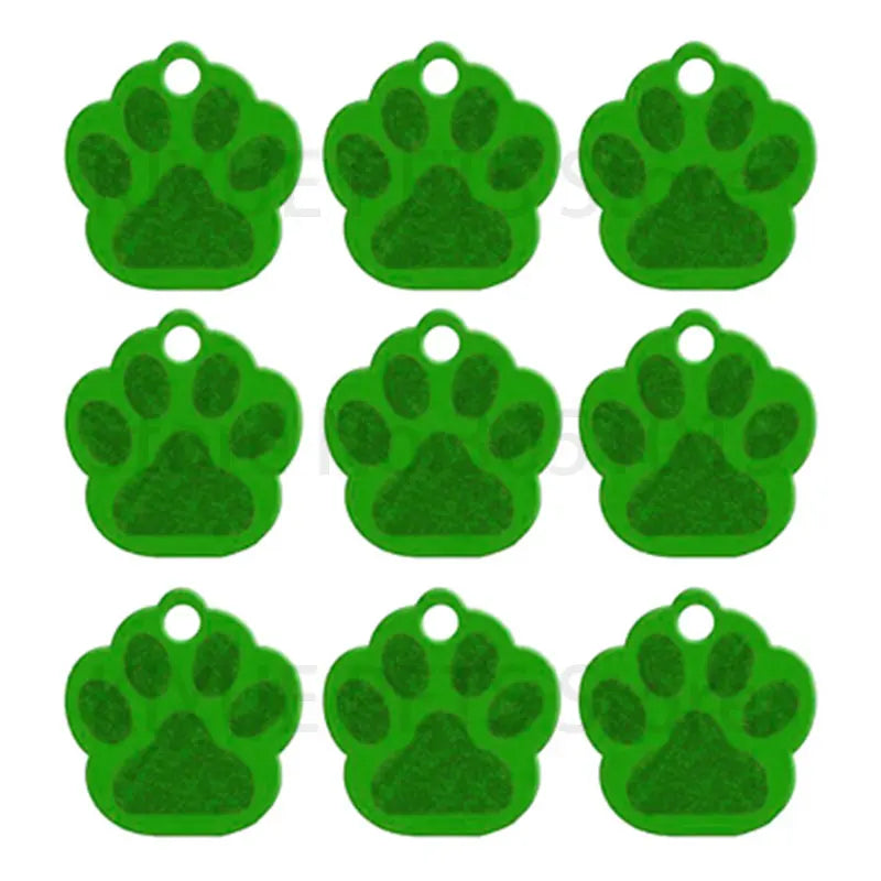 100Pcs Paw Pet Dog ID Tag