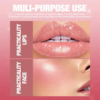 Nude Gray Metallic Lipstick Glitter Diamond