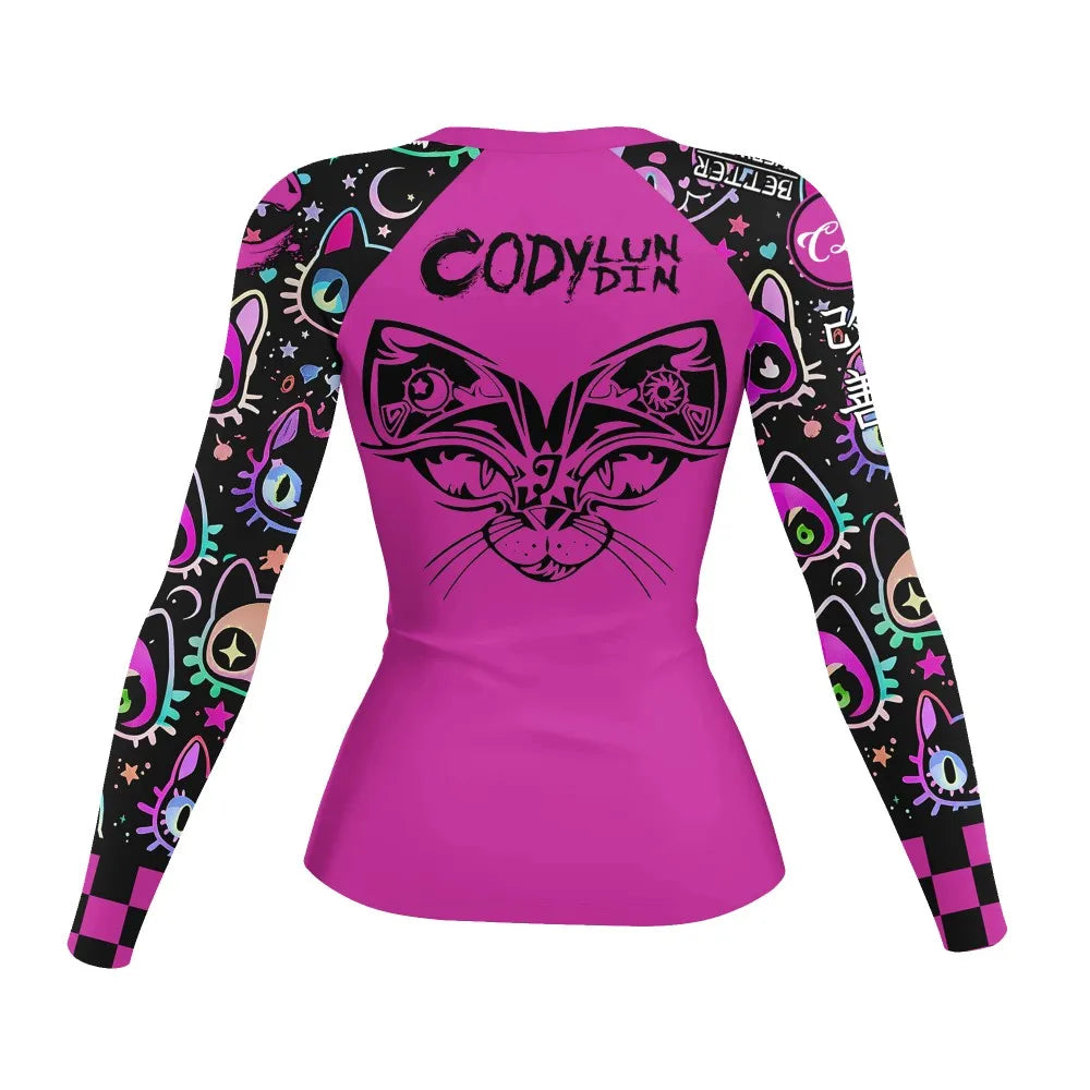 Women Rash Guard Gym  MMA Compression Sportswear 4pcs/Set