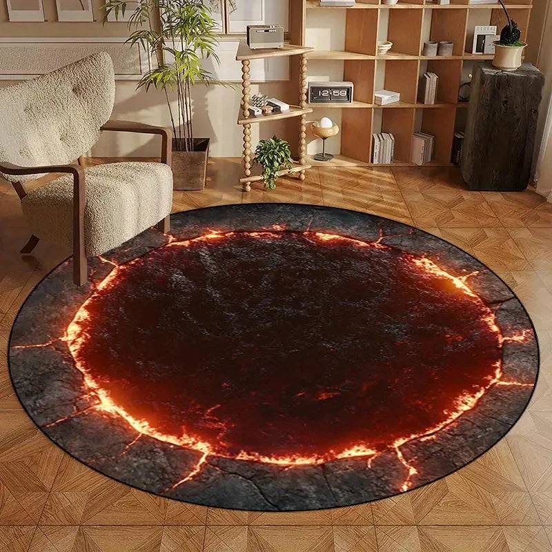 Round Rug– Deep Pit Trap Print Floor Mat