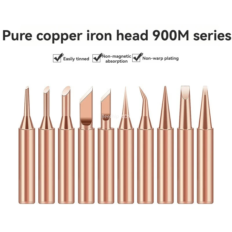 5pcs 900M-T Pure Copper Soldering Iron   Tip Lead-free Solder