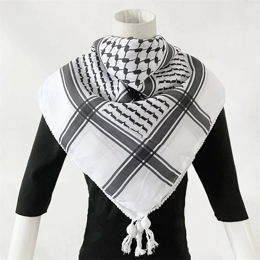 Arab Head Scarf Keffiyeh Shemagh Wrap Muslim Headwear