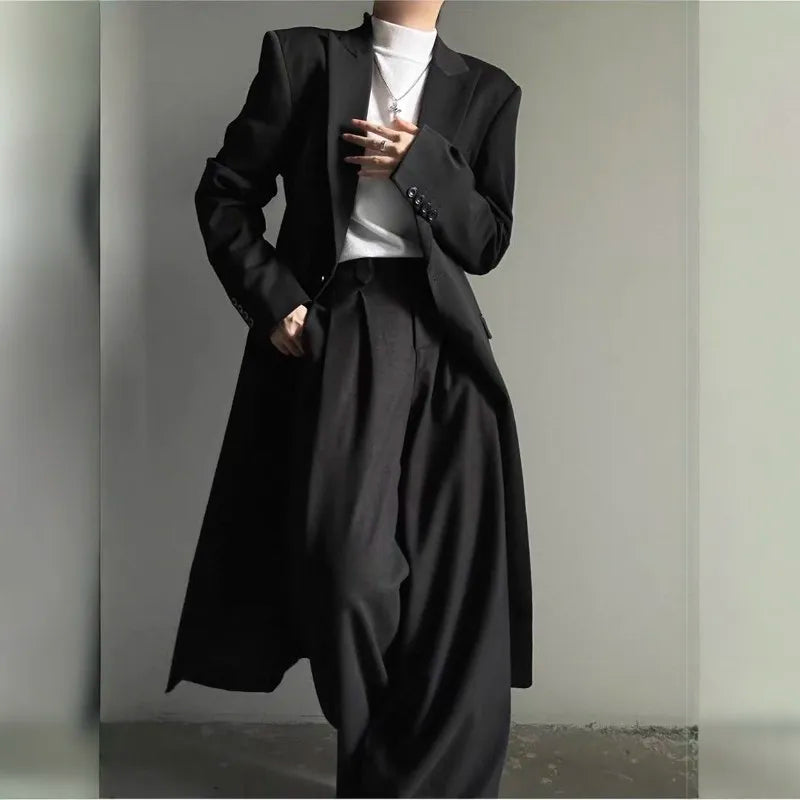 American Retro Men's Long Blazer
