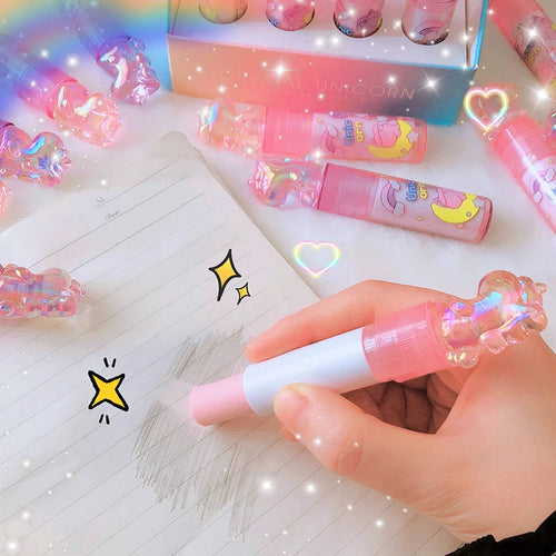 1Pcs Kawaii Lipstick Unicorns Rubber Erasers