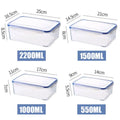 Sealed Rectangular Refrigerator Food Container