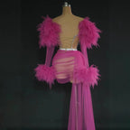 Mini Length Ruffled Tulle NightClub cocktail Dress