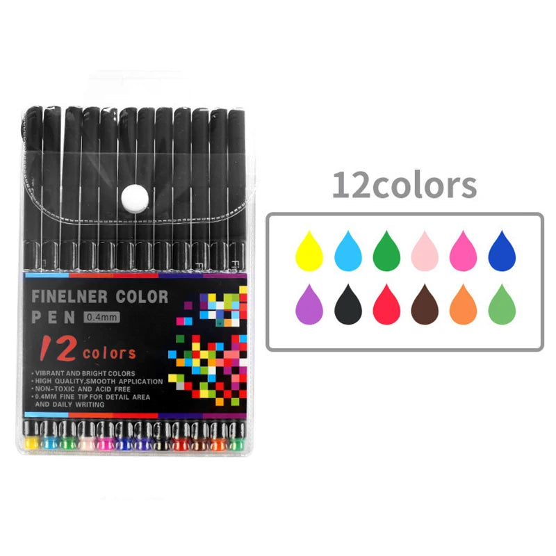 1 Box of Colored Hook Pens