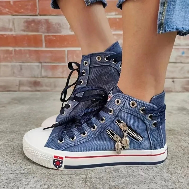 Retro Denim Canvas Sneakers