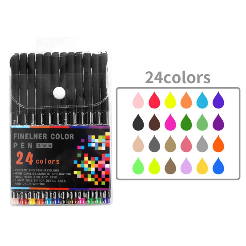 1 Box of Colored Hook Pens