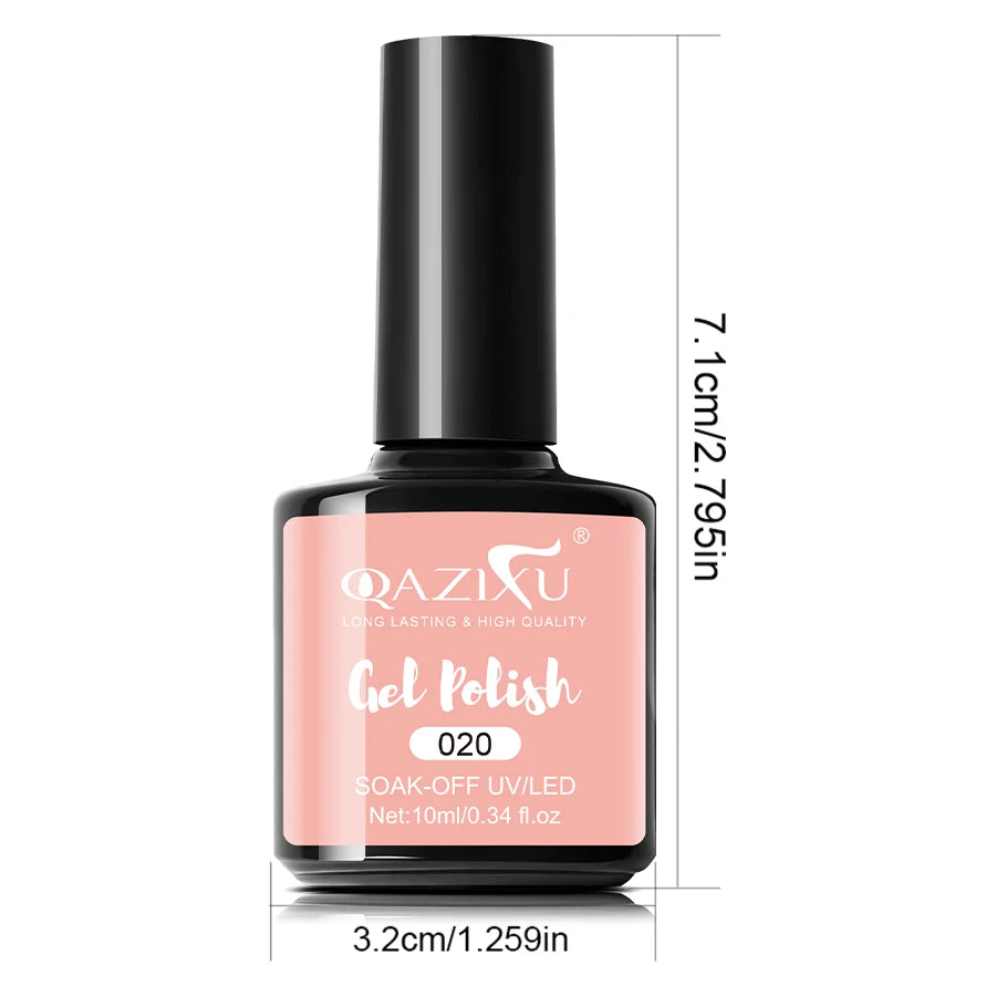 6Pcs Gel Nail Polish Milk Tea
