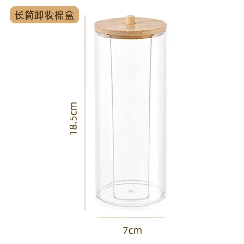 1pcs Cotton Swab Storage Box Acrylic Jar