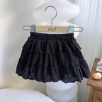 Summer Elastic Waist Layered Girls Short Skirt
