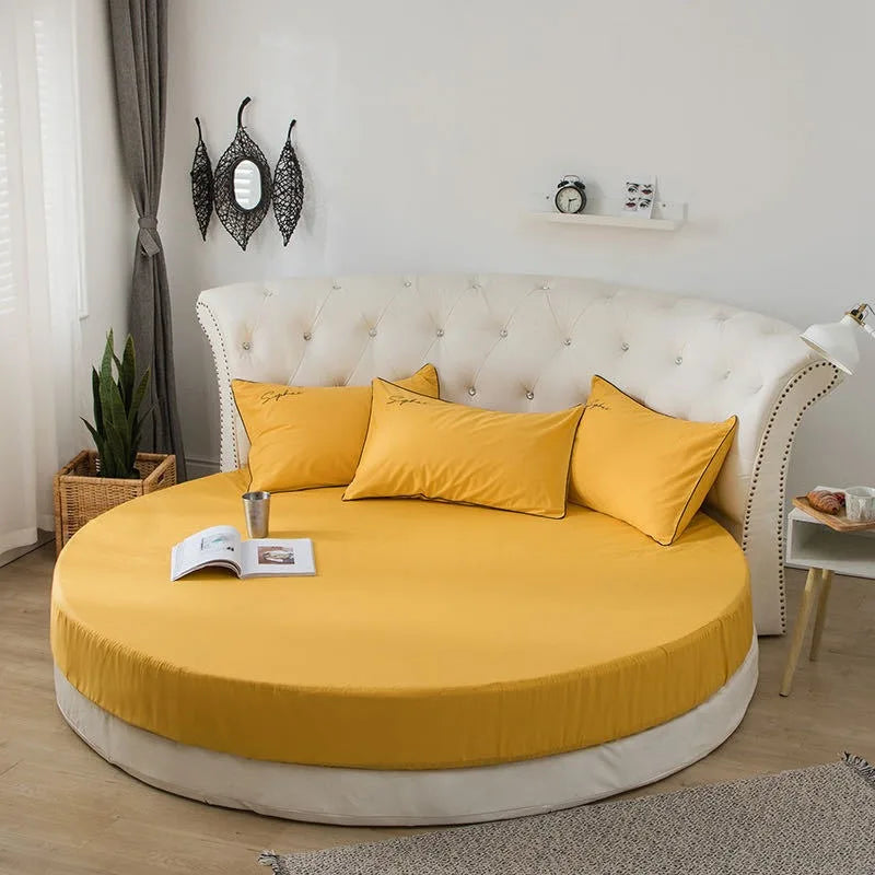 100% Cotton Round Bed Sheet Set