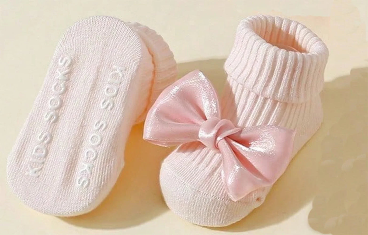 4 Pairs Toddler Socks with Bows