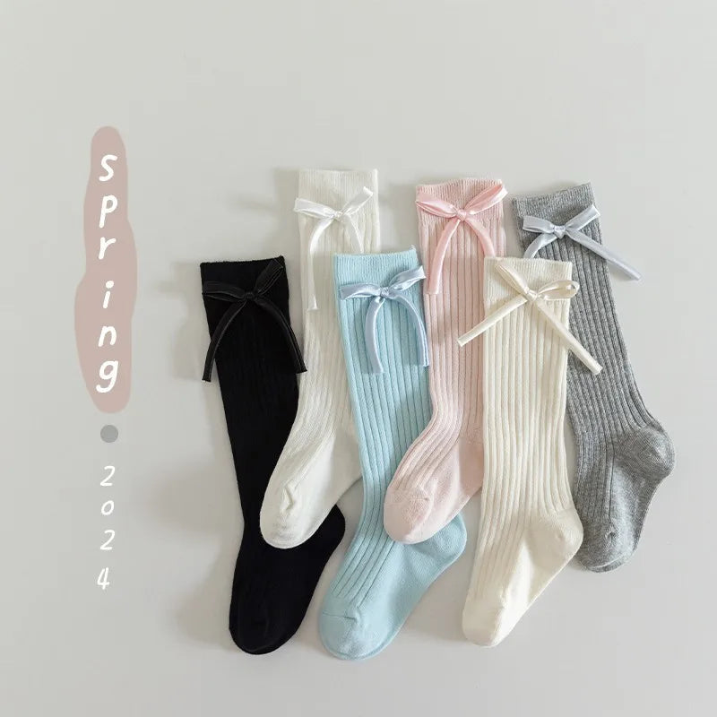 6Pairs/Bow Long Tube Socks