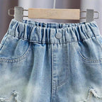 loose denim shorts