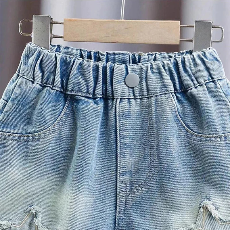 loose denim shorts