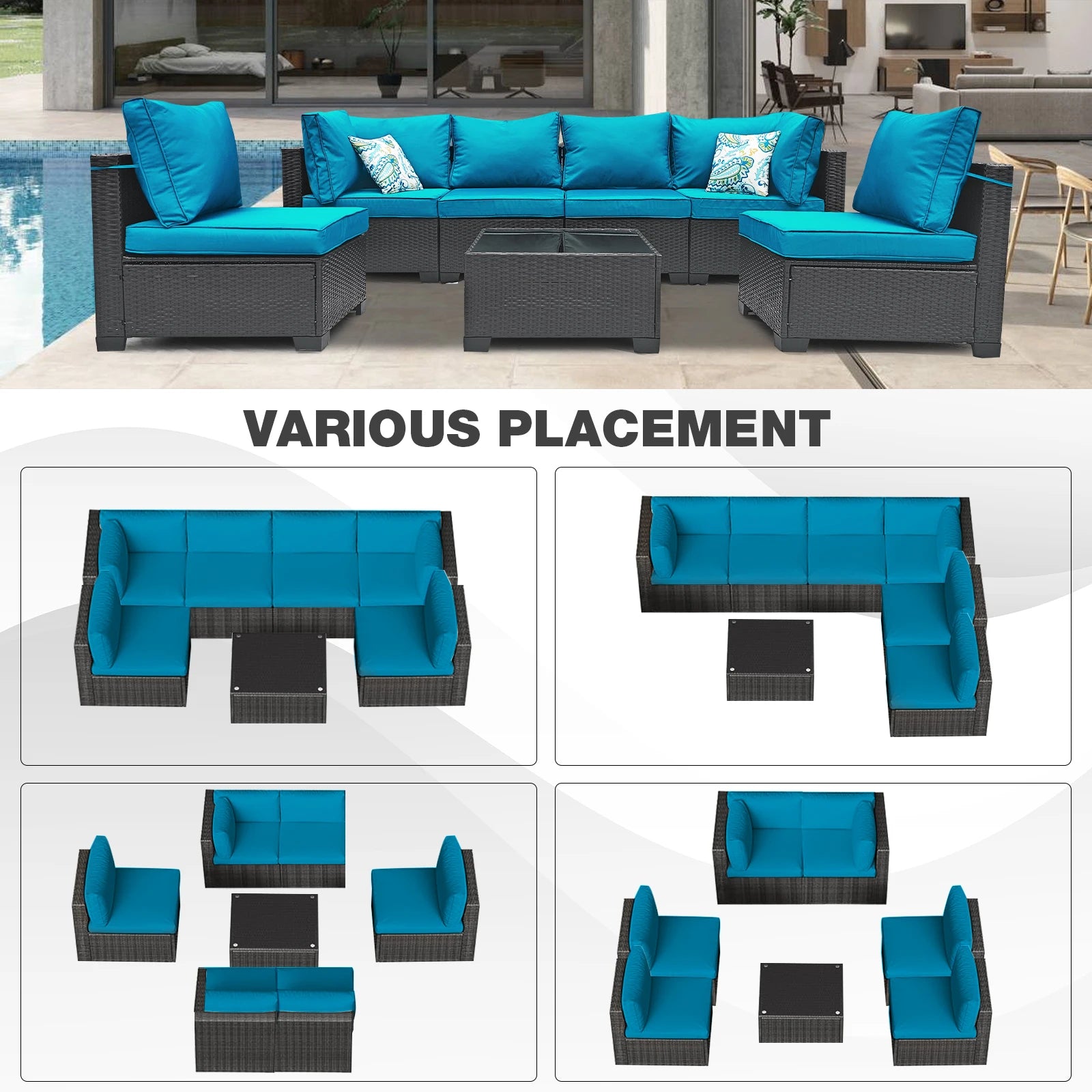 Patio Furniture Set 7 Piece