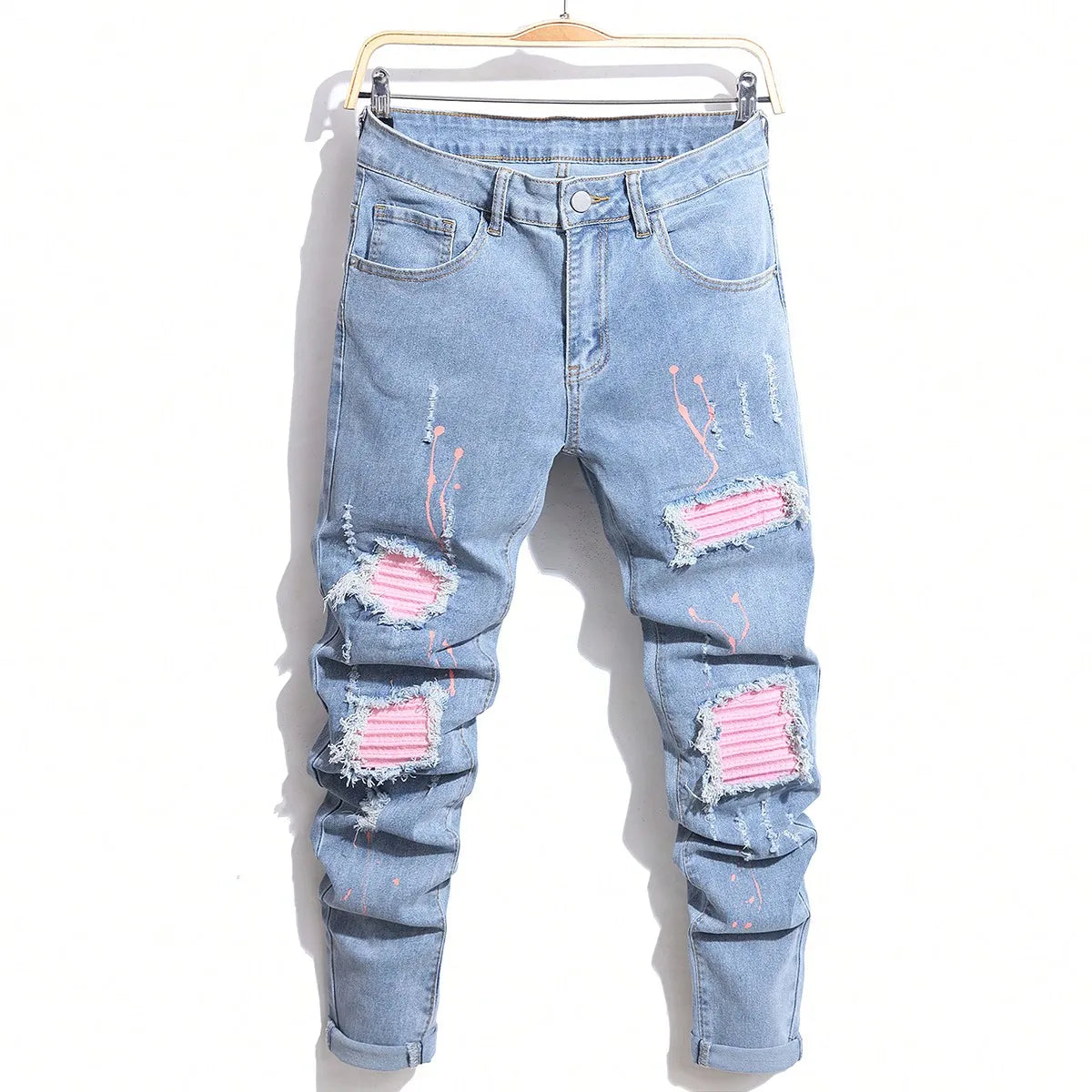 Men's Ripped Skinny Denim Jeans