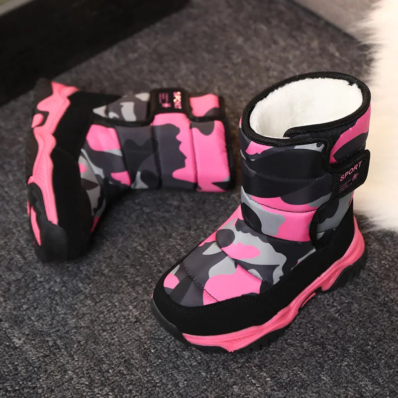 Children Plush Waterproof snow boots