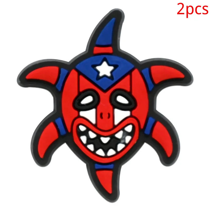 Puerto Rico series PVC 2pcs shoe charms