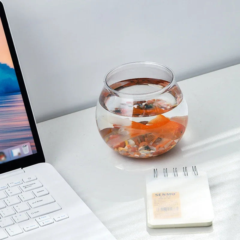 Transparent Round Ornamental Fish Tank