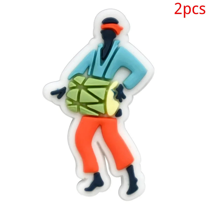 Puerto Rico series PVC 2pcs shoe charms