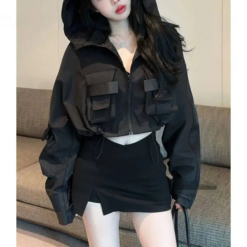 Women's Trendy Short Jacket Hooded Coat