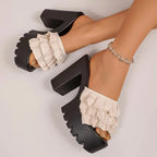 Mules platform Slip on sandals