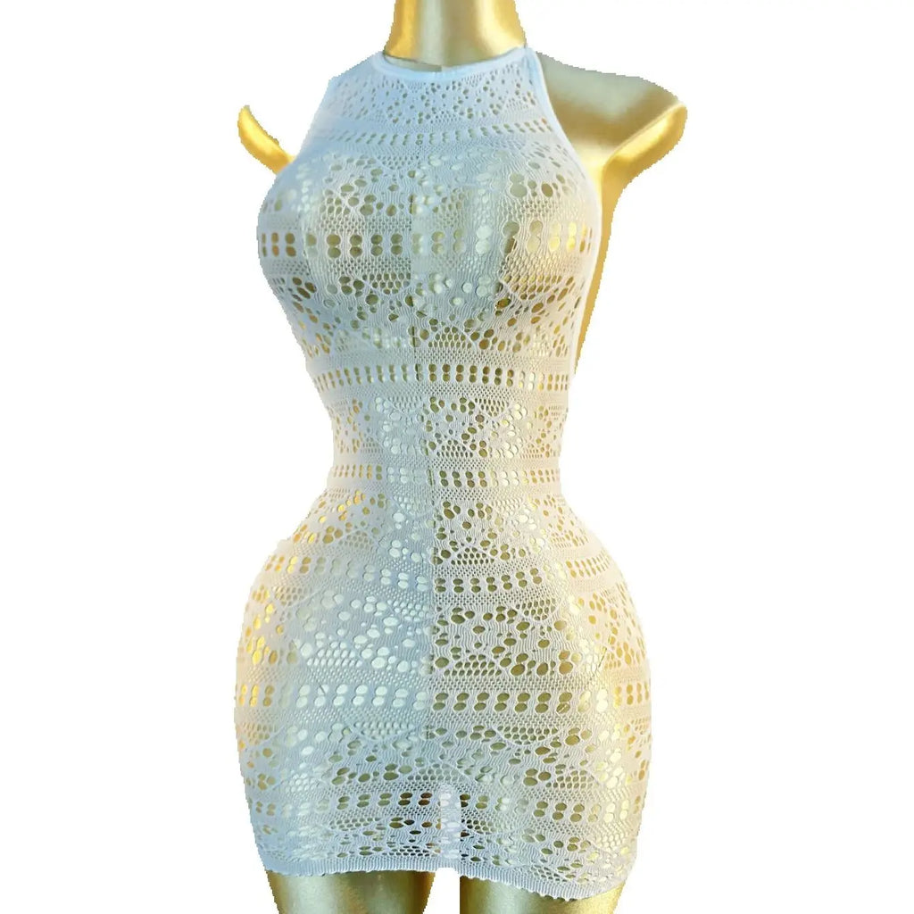 Hollow Out Fishnet Dress