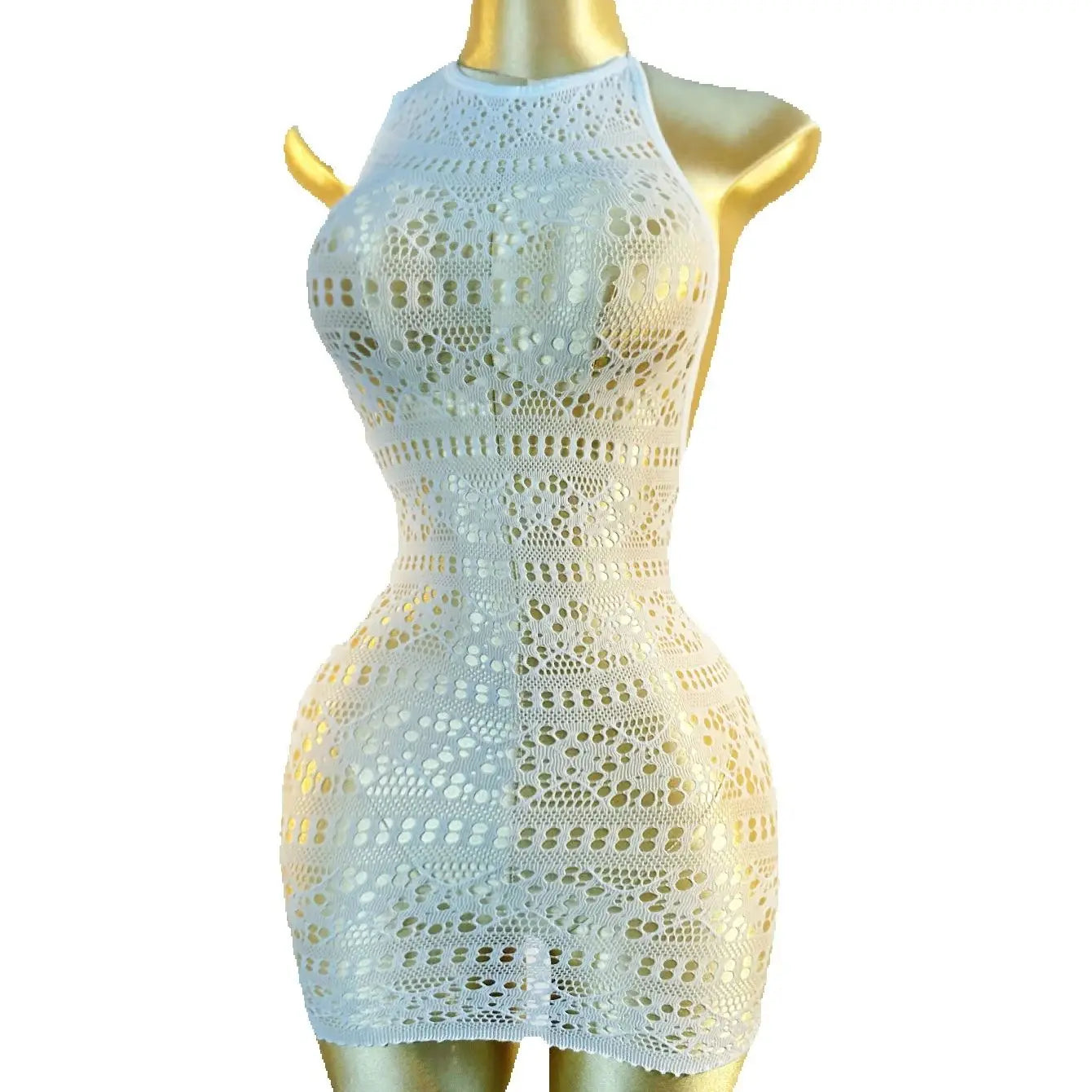 Hollow Out Fishnet Dress