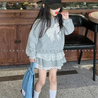 2Pcs Suit Fashion Lace Drawstring Outfits